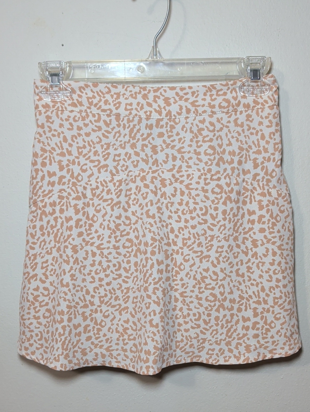 Originality Leopard Print Mini Skort Cream Tan Junior Women's Size S